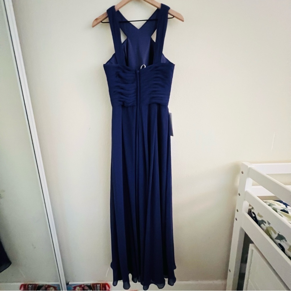 Azazie Women's Purple/Regency Kaleigh Bridesmaids Gown Dress Size A10 NWT - Picture 2 of 11